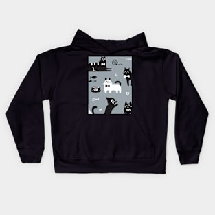 black cats , Cute cat  , cute kittens Kids Hoodie